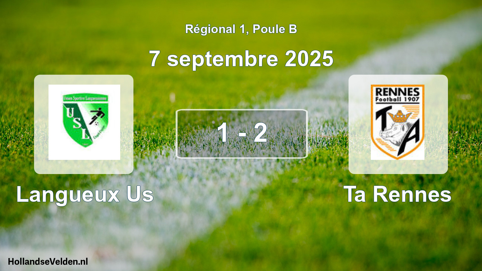 Gespeelde wedstrijd: Langueux Us - Ta Rennes 1 - 2 (7 septembre 2025)