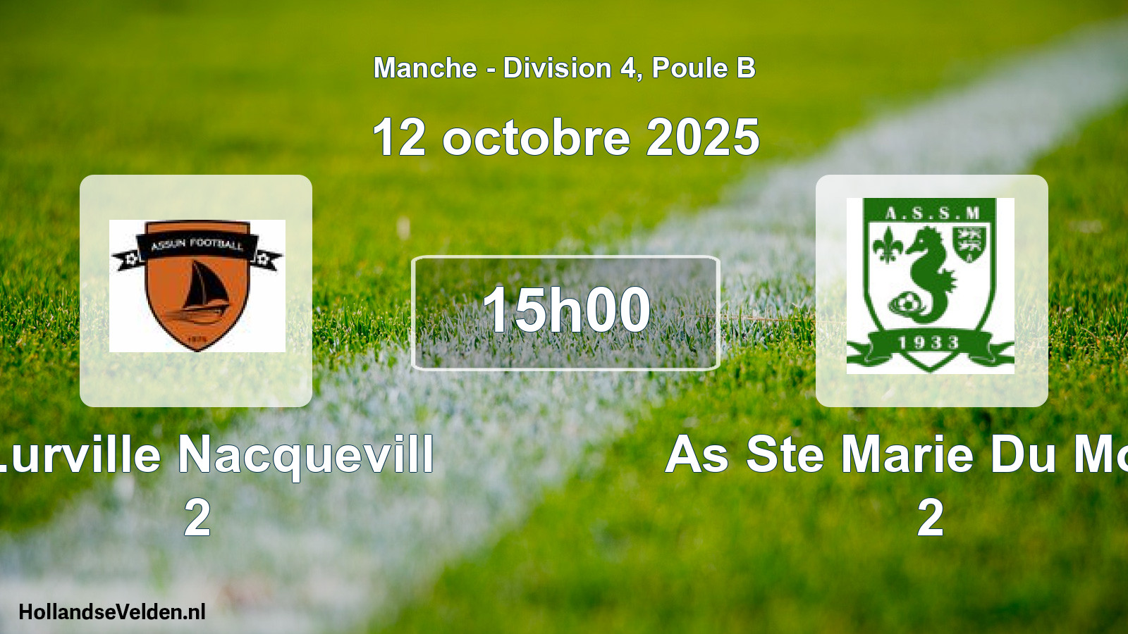 Geplande wedstrijd: S.urville Nacquevill 2 - As Ste Marie Du Mont 2 (12 octobre 2025)