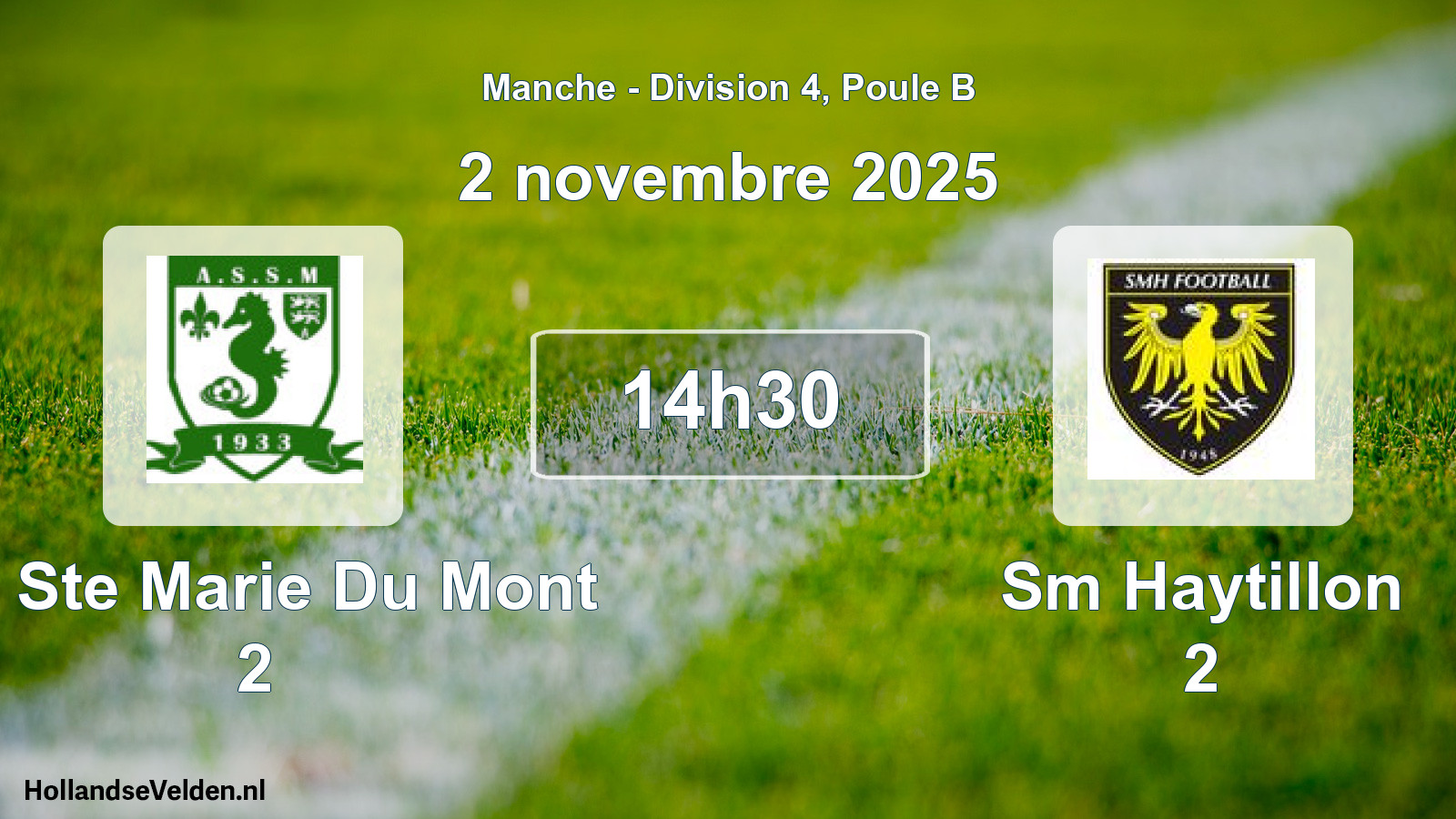 Geplande wedstrijd: As Ste Marie Du Mont 2 - Sm Haytillon 2 (2 novembre 2025)