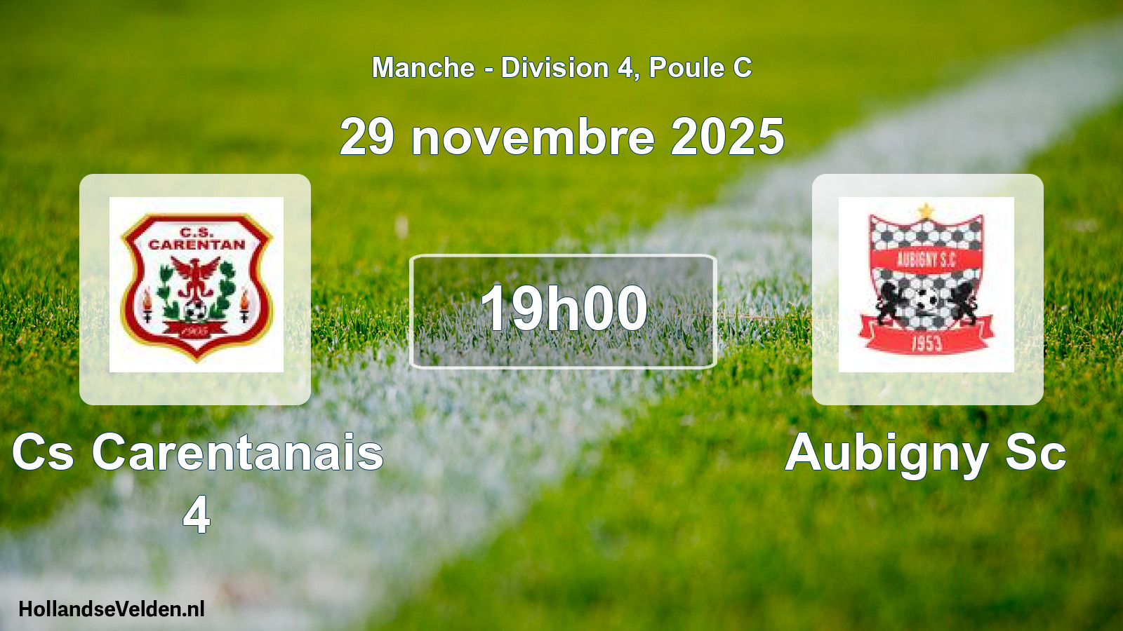 Geplande wedstrijd: Cs Carentanais 4 - Aubigny Sc (29 november 2025)