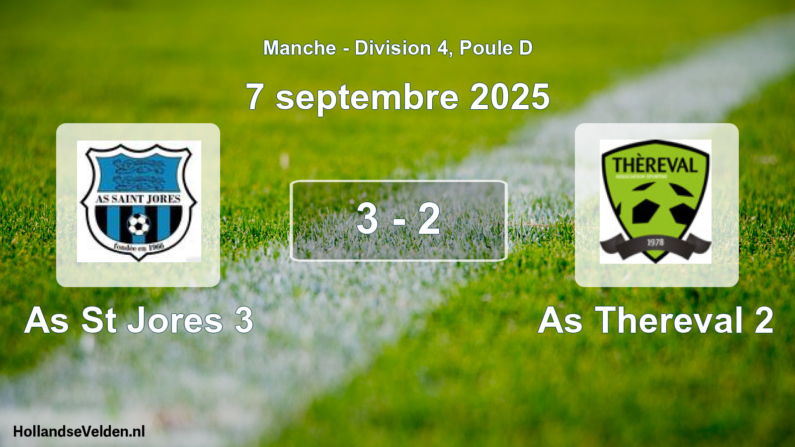 Gespeelde wedstrijd: As St Jores 3 - As Thereval 2 3 - 2 (7 septembre 2025)