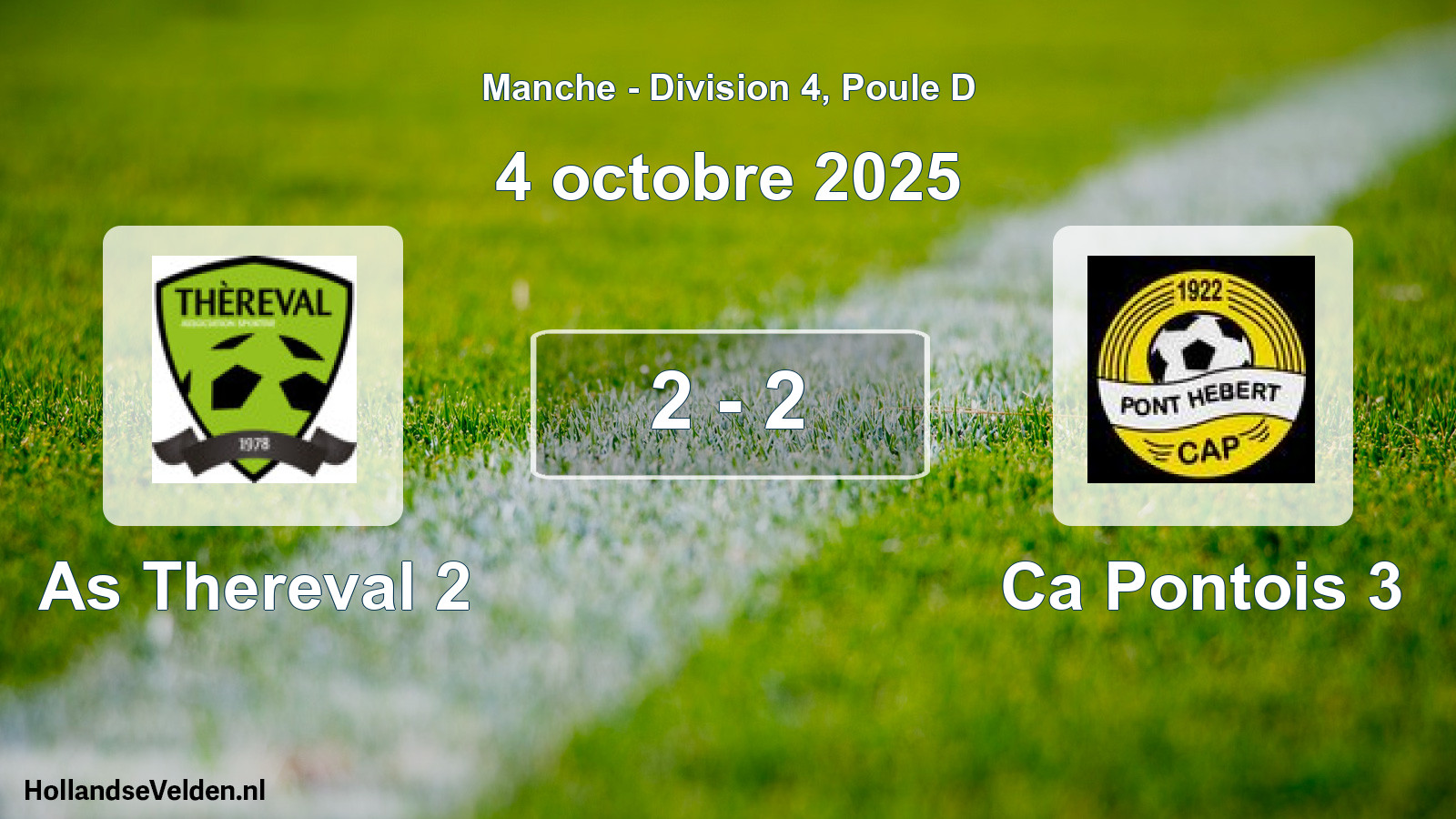 Gespeelde wedstrijd: As Thereval 2 - Ca Pontois 3 2 - 2 (4 octobre 2025)