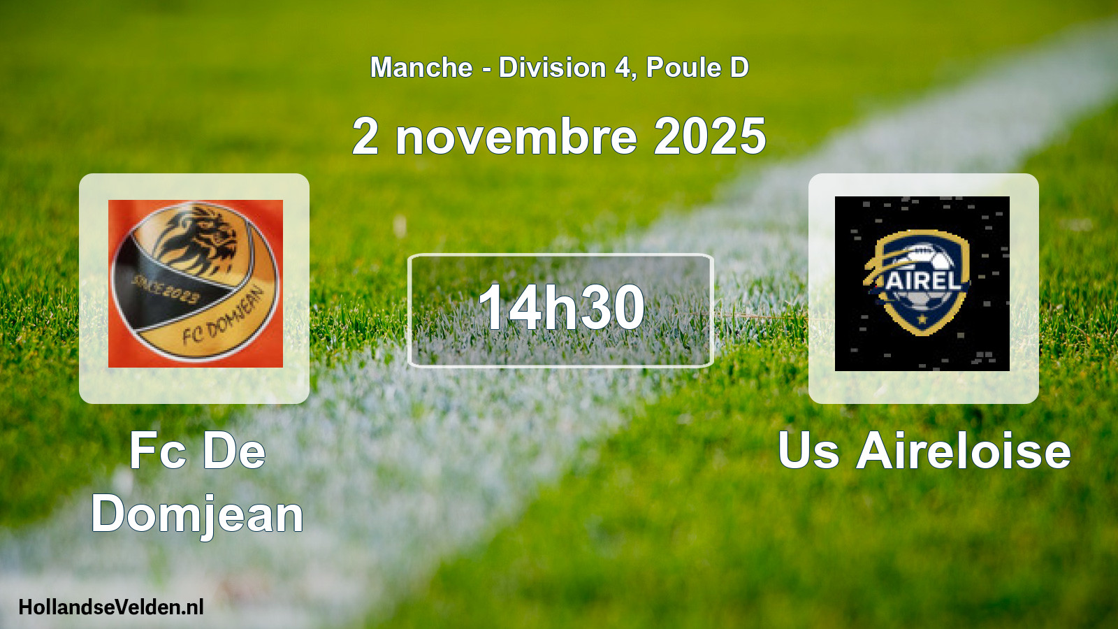 Scheduled Match: Fc De Domjean - Us Aireloise (2 November 2025)