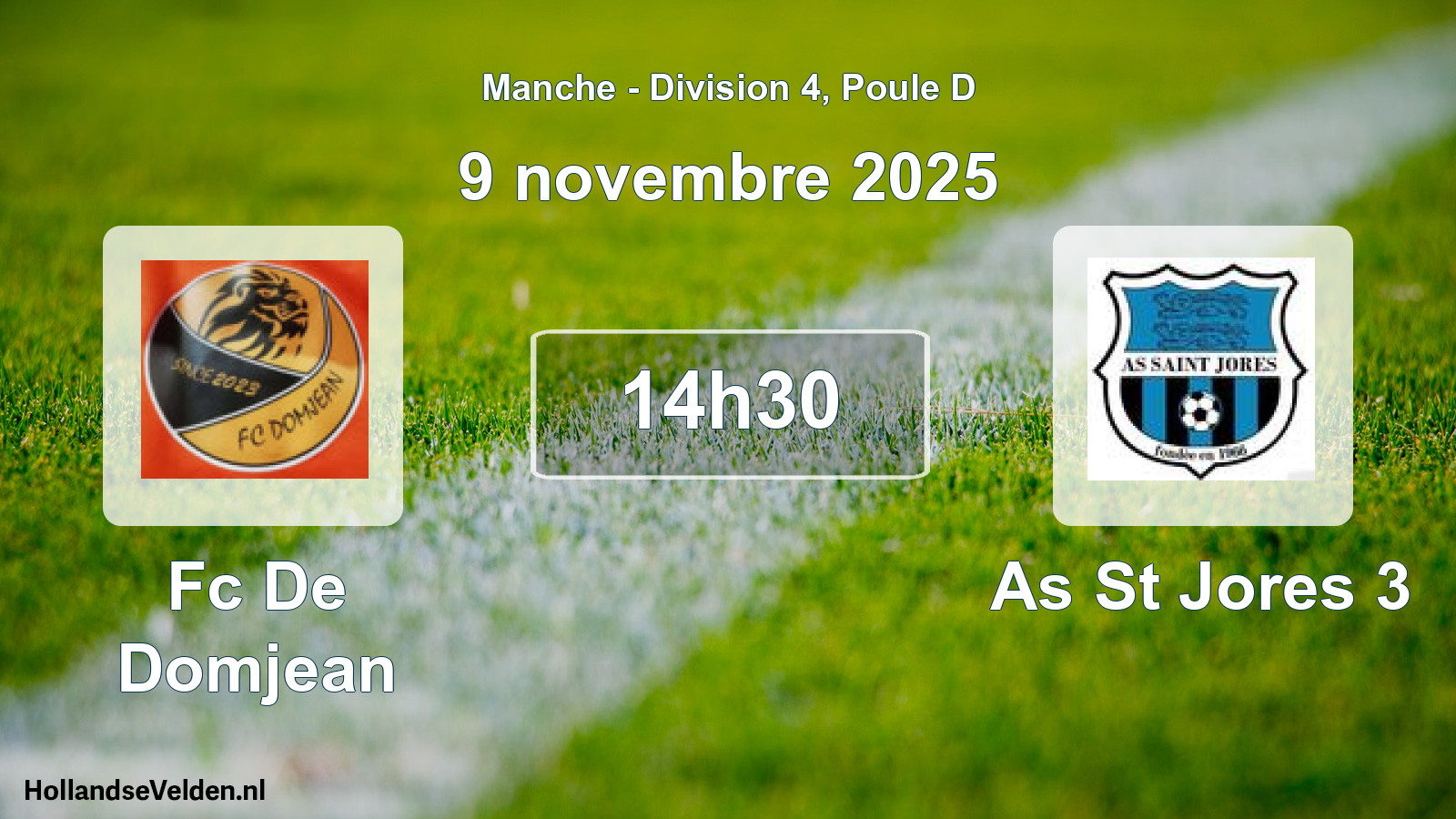 Scheduled Match: Fc De Domjean - As St Jores 3 (9 November 2025)
