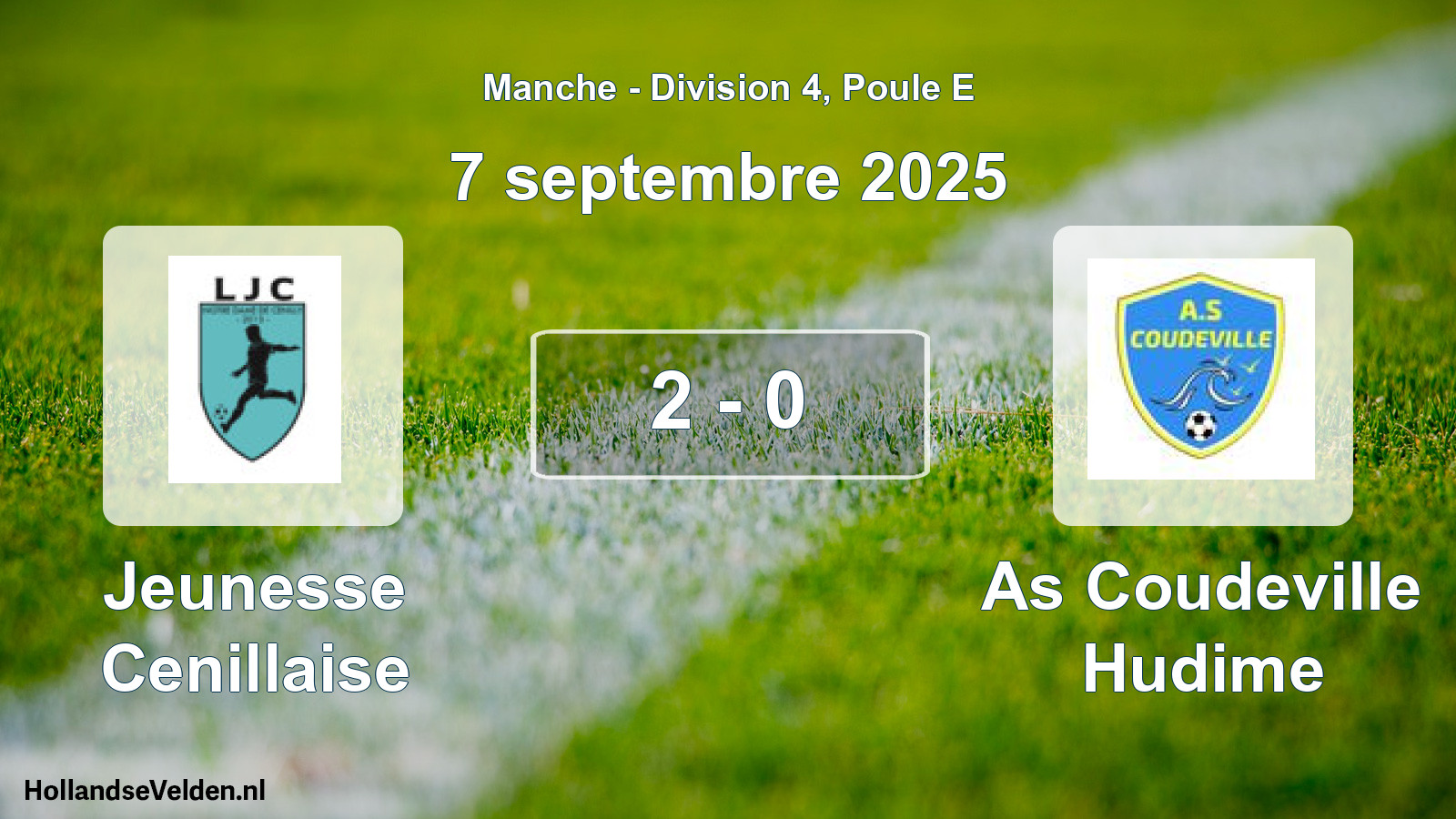 Gespeelde wedstrijd: Jeunesse Cenillaise - As Coudeville Hudime 2 - 0 (7 september 2025)