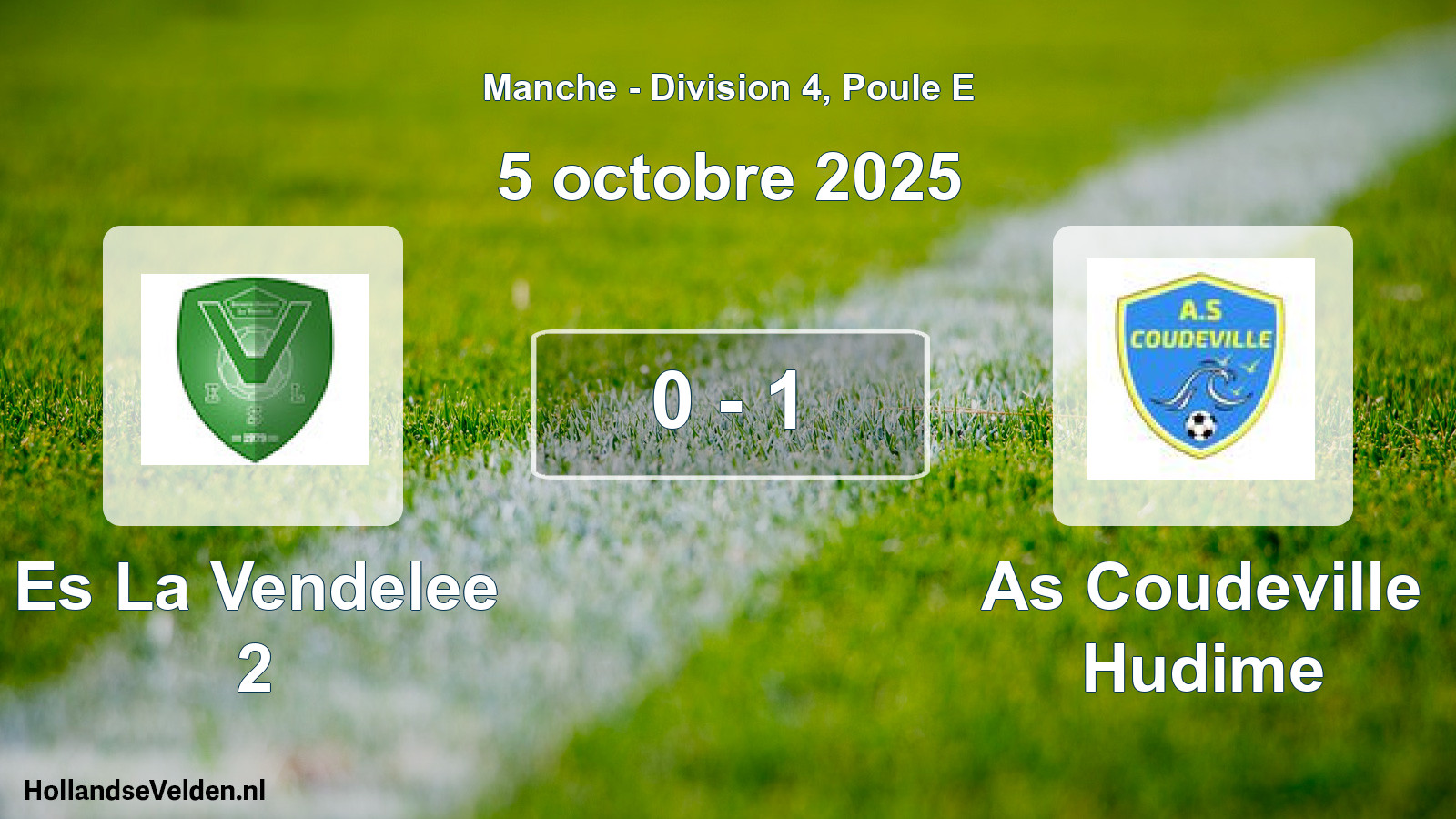 Gespeelde wedstrijd: Es La Vendelee 2 - As Coudeville Hudime 0 - 1 (5 oktober 2025)