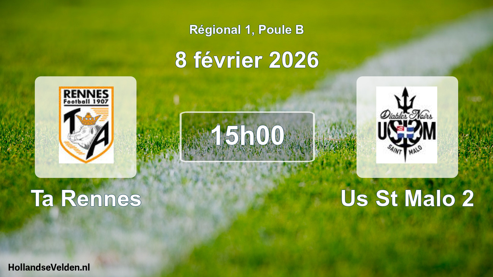 Scheduled Match: Ta Rennes - Us St Malo 2 (8 February 2026)
