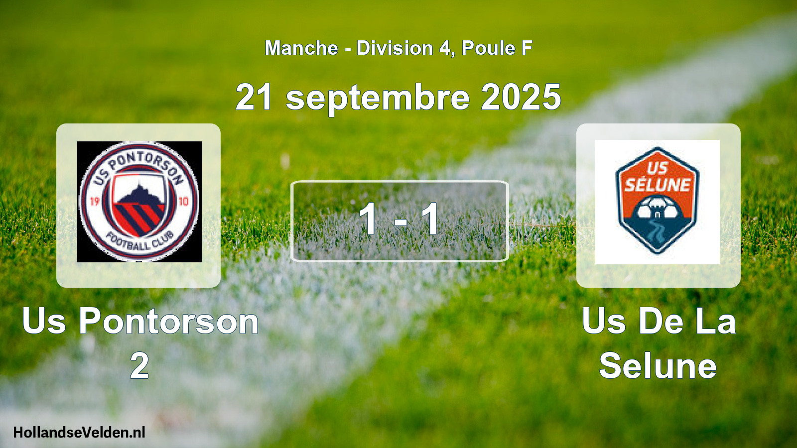 Gespeelde wedstrijd: Us Pontorson 2 - Us De La Selune 1 - 1 (21 september 2025)