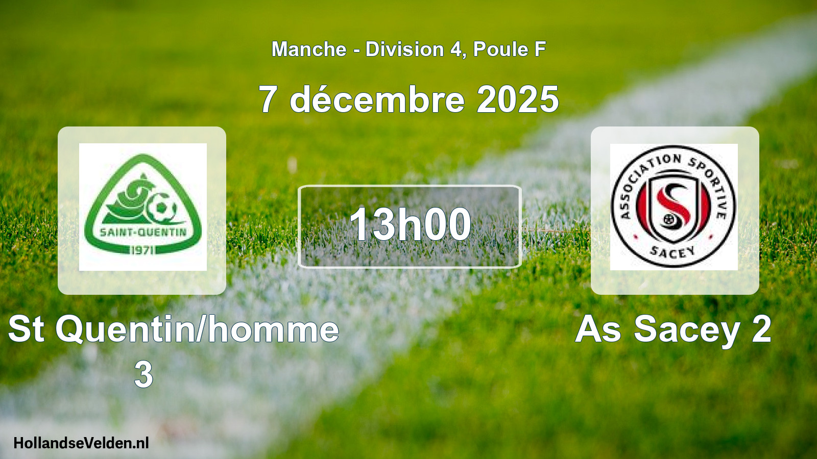 Geplande wedstrijd: Us St Quentin/homme 3 - As Sacey 2 (7 december 2025)