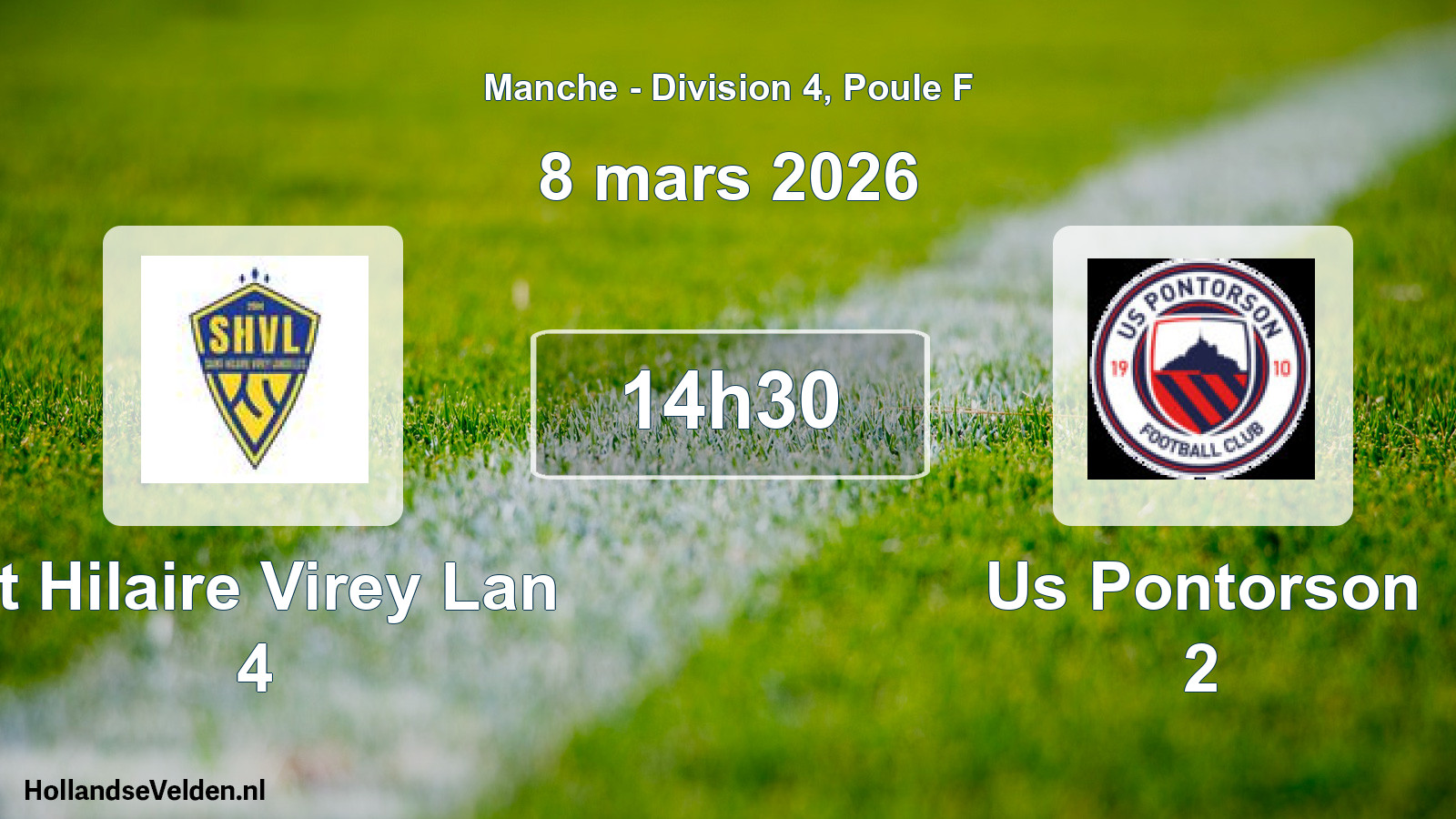 Geplande wedstrijd: St Hilaire Virey Lan 4 - Us Pontorson 2 (8 maart 2026)