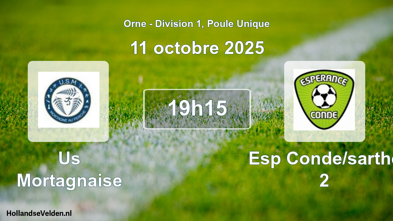 Scheduled Match: Us Mortagnaise - Esp Conde/sarthe 2 (11 October 2025)