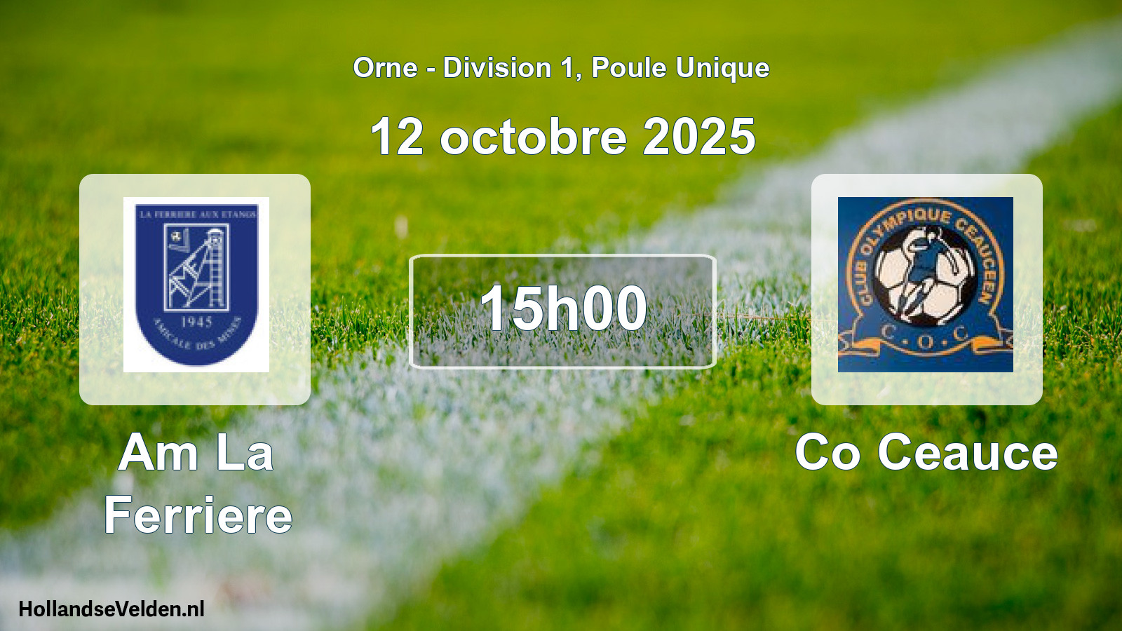 Geplande wedstrijd: Am La Ferriere - Co Ceauce (12 octobre 2025)