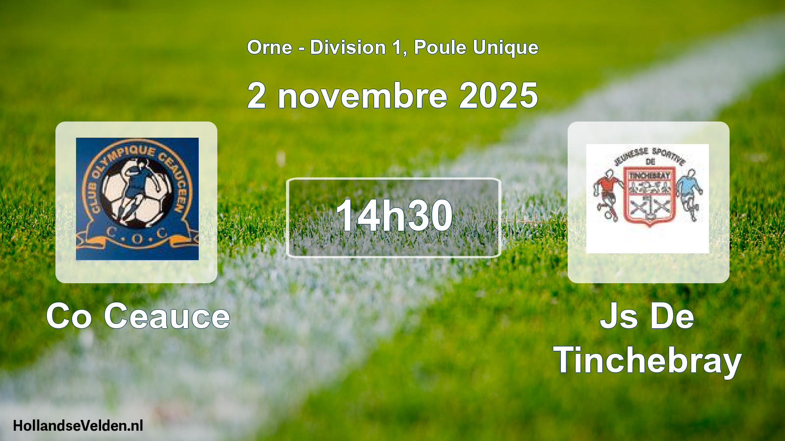 Geplande wedstrijd: Co Ceauce - Js De Tinchebray (2 novembre 2025)