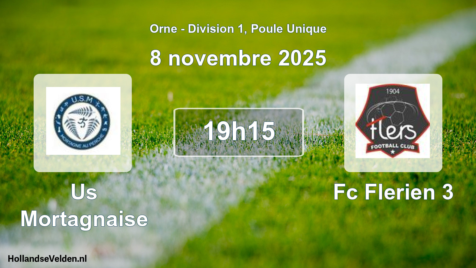 Geplande wedstrijd: Us Mortagnaise - Fc Flerien 3 (8 november 2025)