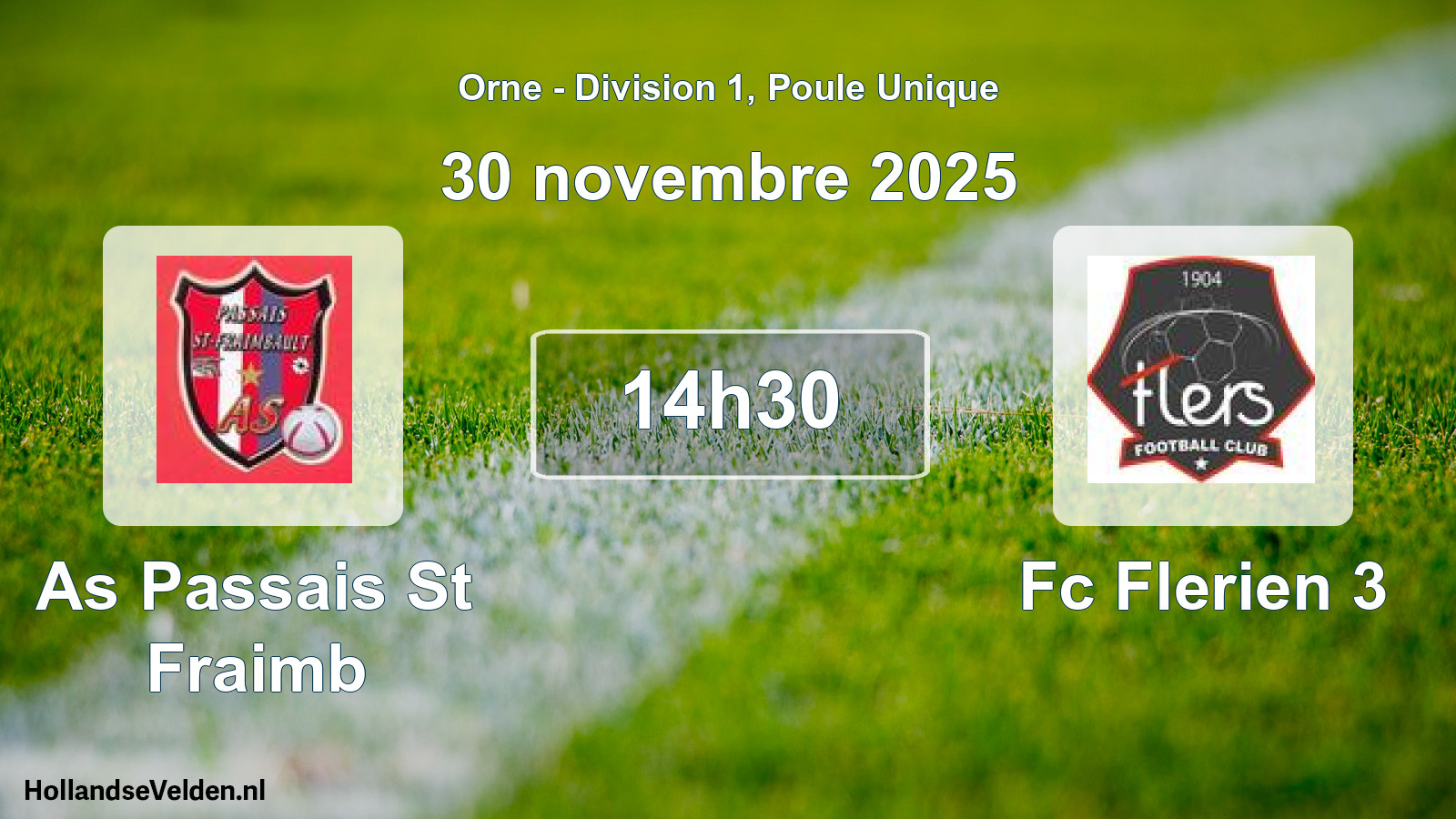 Scheduled Match: As Passais St Fraimb - Fc Flerien 3 (30 November 2025)
