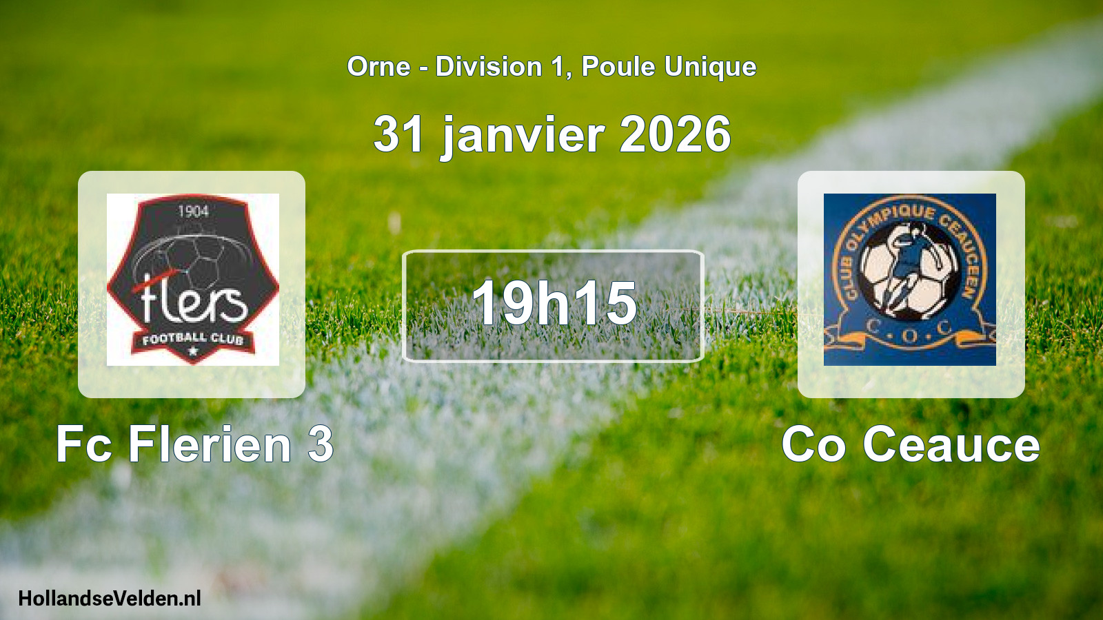 Geplande wedstrijd: Fc Flerien 3 - Co Ceauce (31 januari 2026)