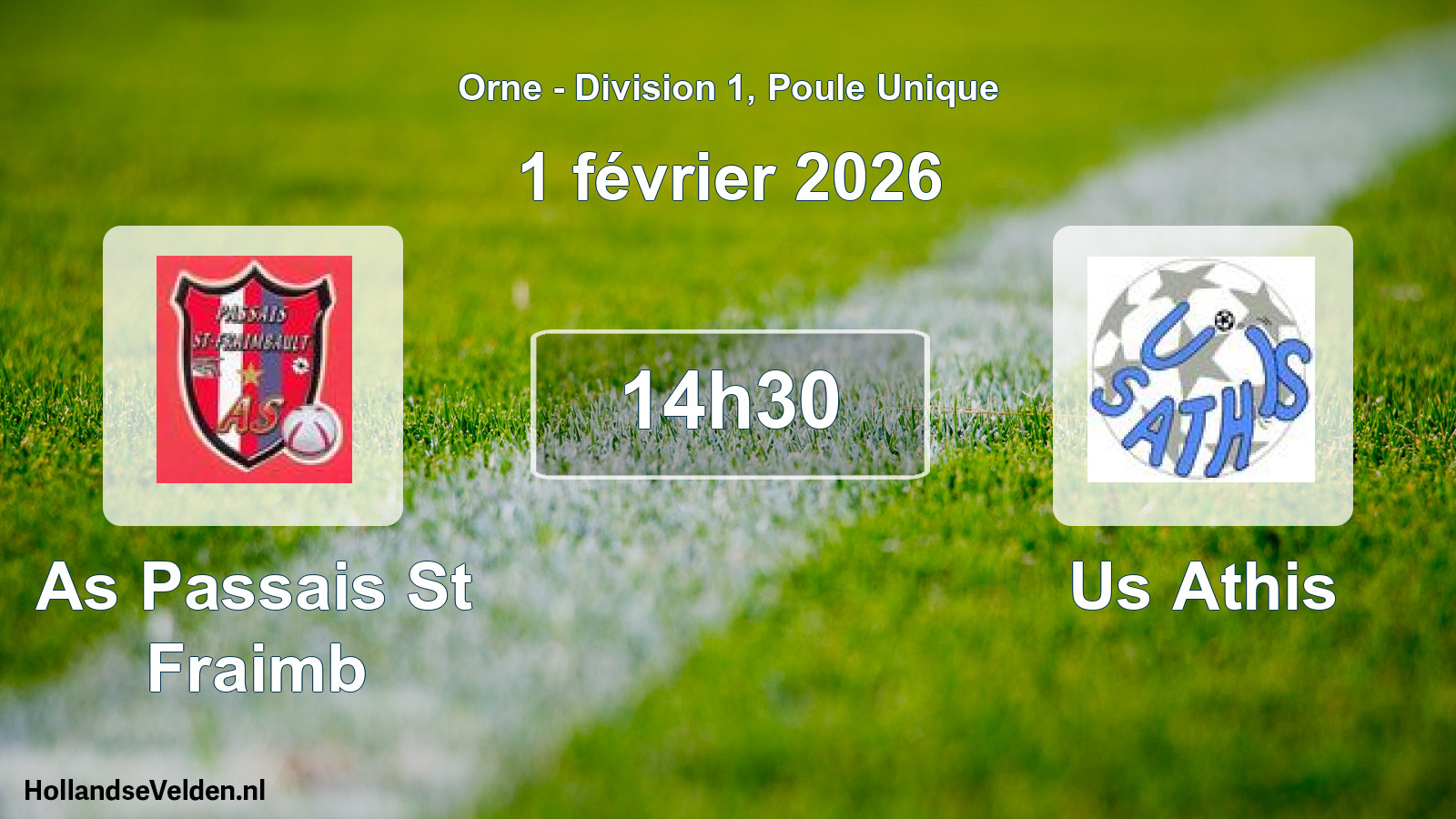Scheduled Match: As Passais St Fraimb - Us Athis (1 February 2026)