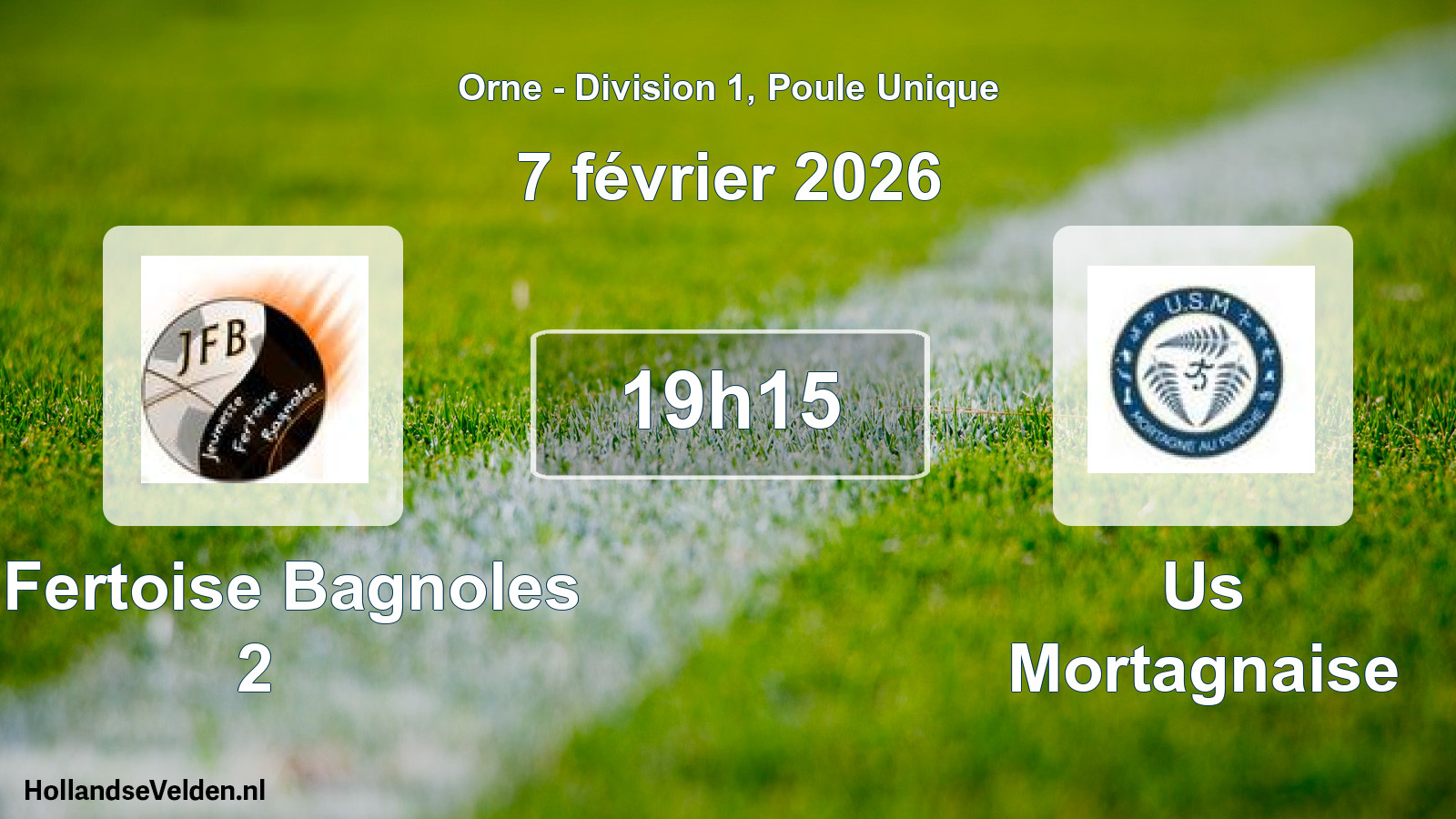 Scheduled Match: J. Fertoise Bagnoles 2 - Us Mortagnaise (7 February 2026)