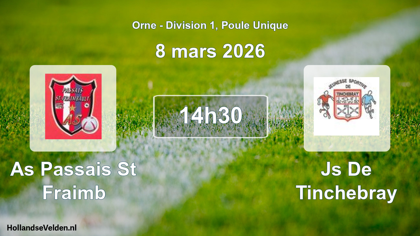 Scheduled Match: As Passais St Fraimb - Js De Tinchebray (8 March 2026)