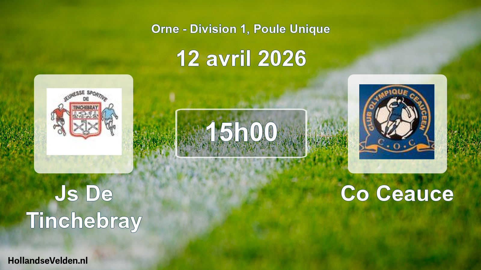 Scheduled Match: Js De Tinchebray - Co Ceauce (12 April 2026)