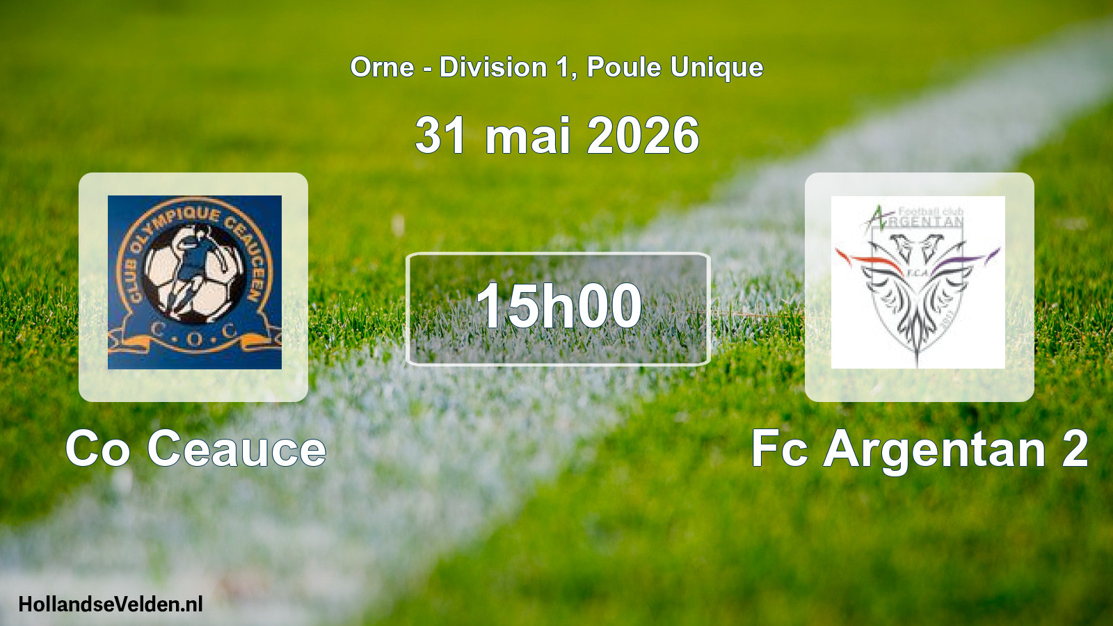 Geplande wedstrijd: Co Ceauce - Fc Argentan 2 (31 mei 2026)