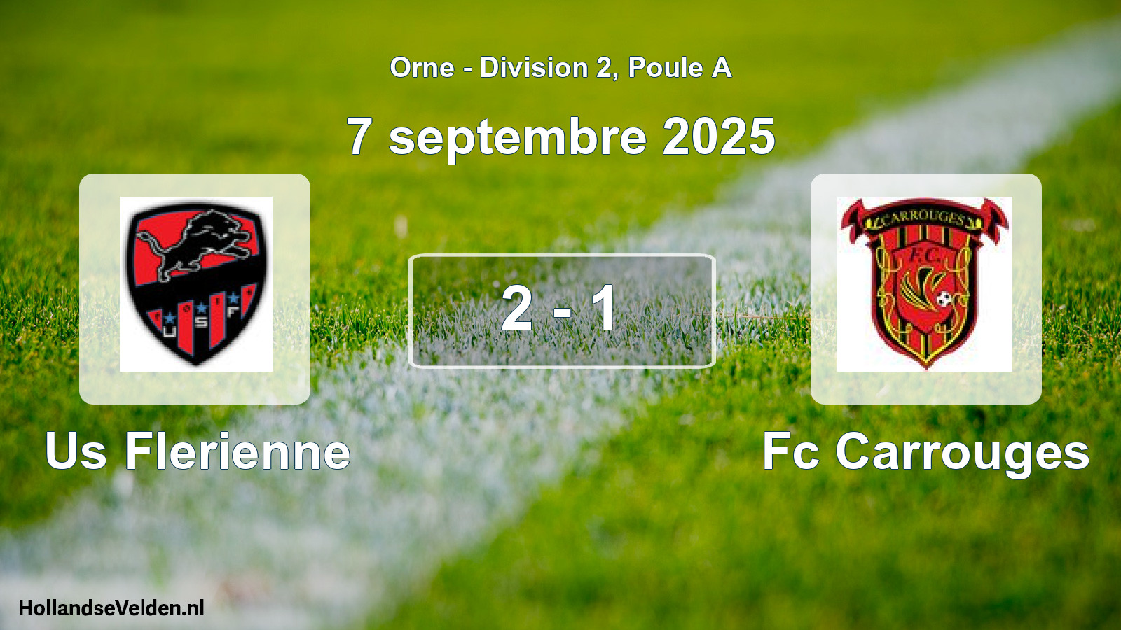 Gespeelde wedstrijd: Us Flerienne - Fc Carrouges 2 - 1 (7 septembre 2025)