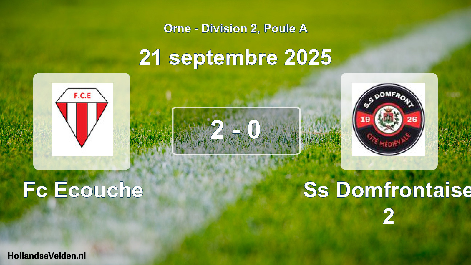 Total number of matches played: Fc Ecouche - Ss Domfrontaise 2 2 - 0 (21 September 2025)