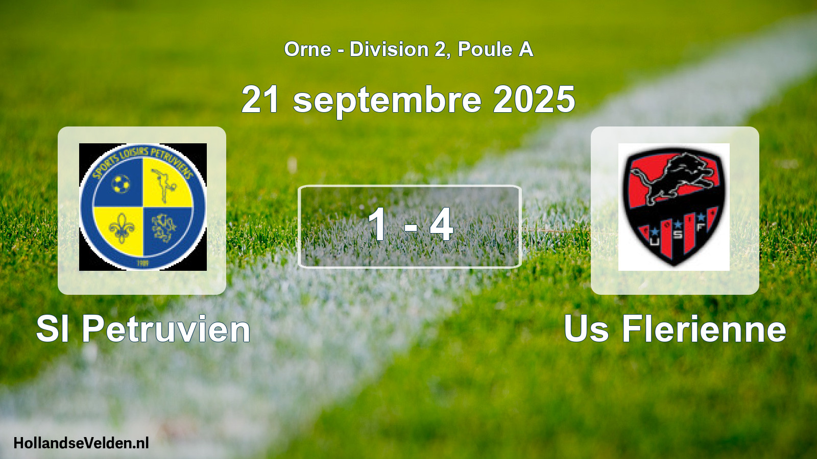Gespeelde wedstrijd: Sl Petruvien - Us Flerienne 1 - 4 (21 septembre 2025)