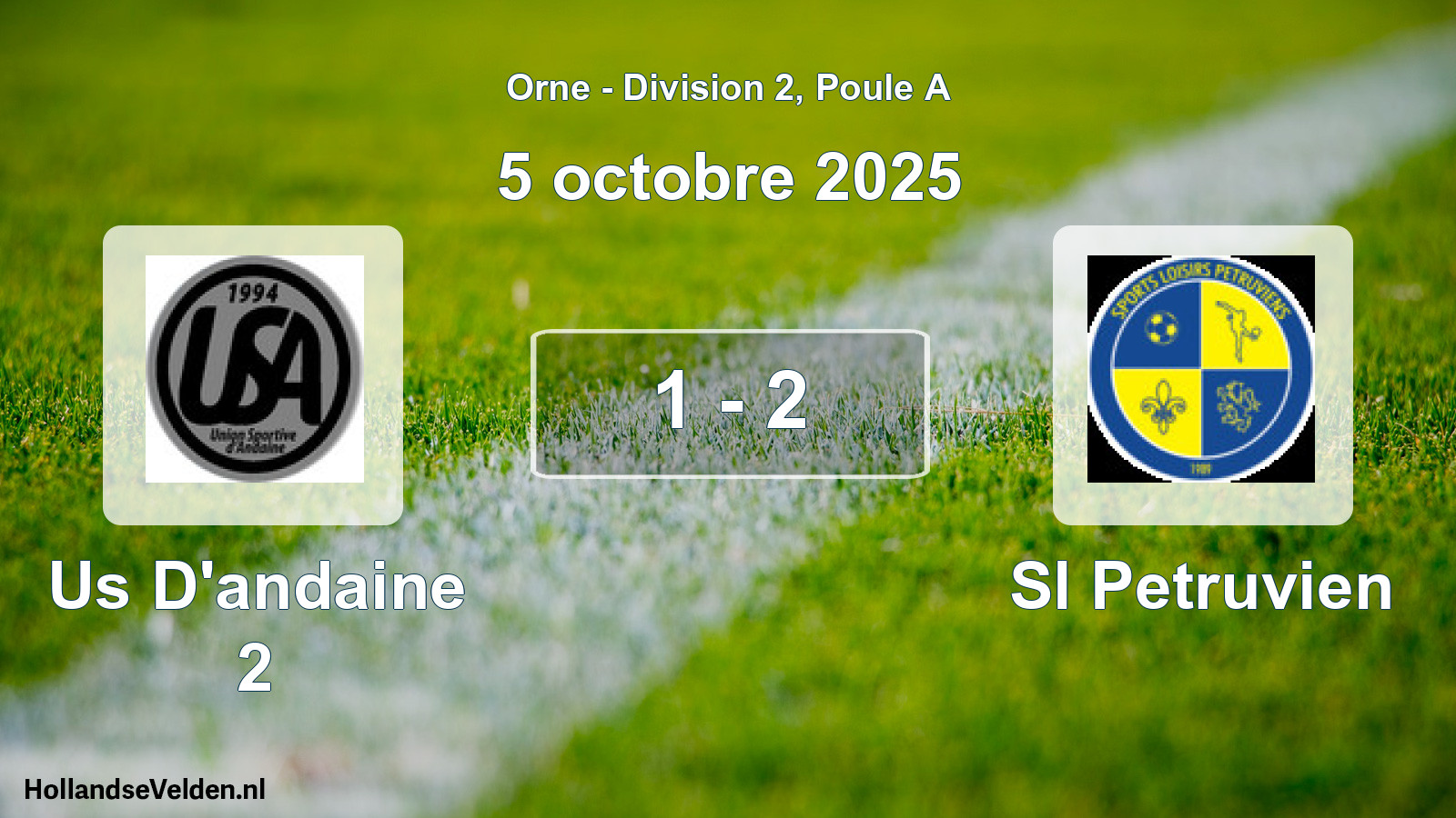 Total number of matches played: Us D'andaine 2 - Sl Petruvien 1 - 2 (5 October 2025)