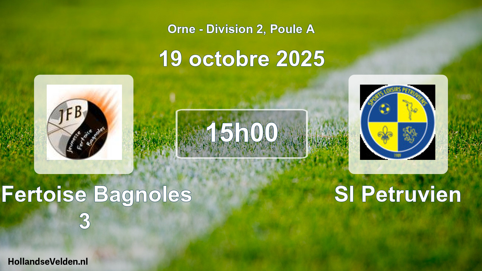 Geplande wedstrijd: J. Fertoise Bagnoles 3 - Sl Petruvien (19 oktober 2025)