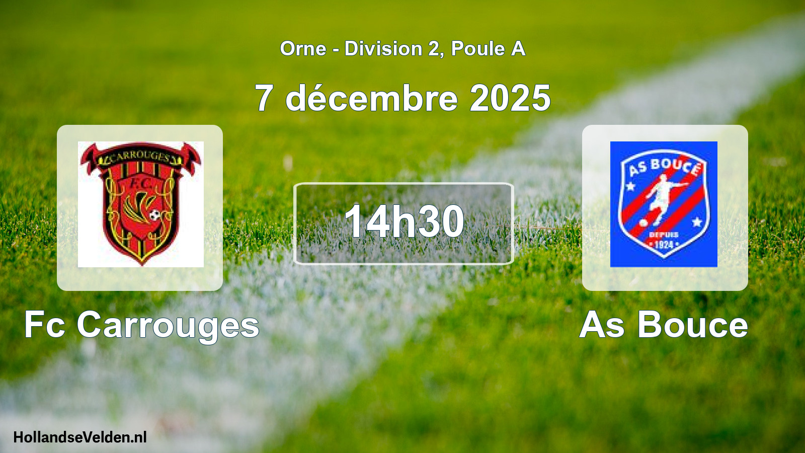 Geplande wedstrijd: Fc Carrouges - As Bouce (7 décembre 2025)