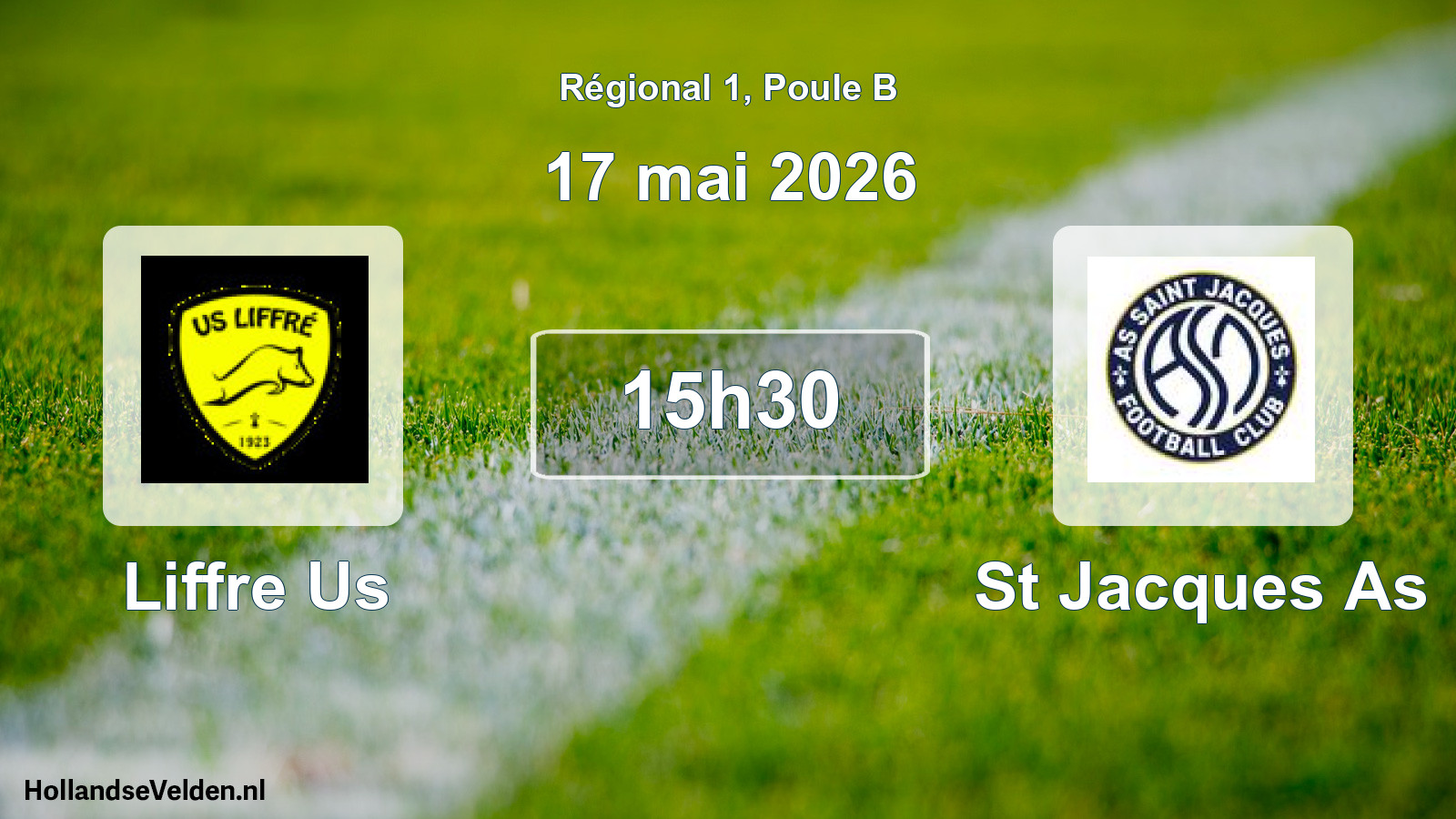Geplande wedstrijd: Liffre Us - St Jacques As (17 mei 2026)