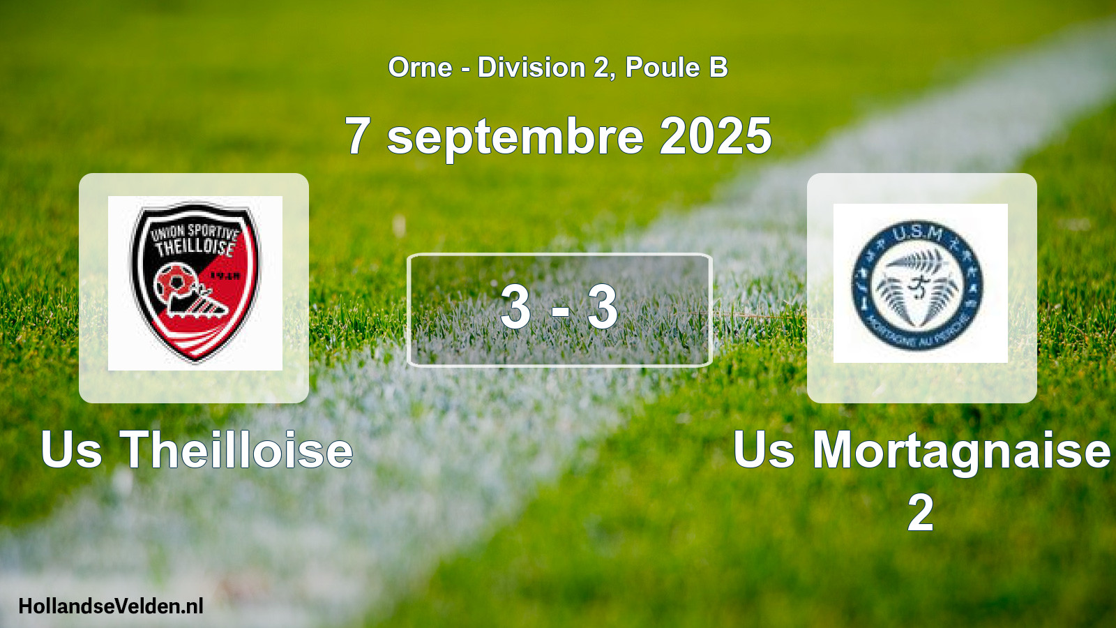 Total number of matches played: Us Theilloise - Us Mortagnaise 2 3 - 3 (7 September 2025)