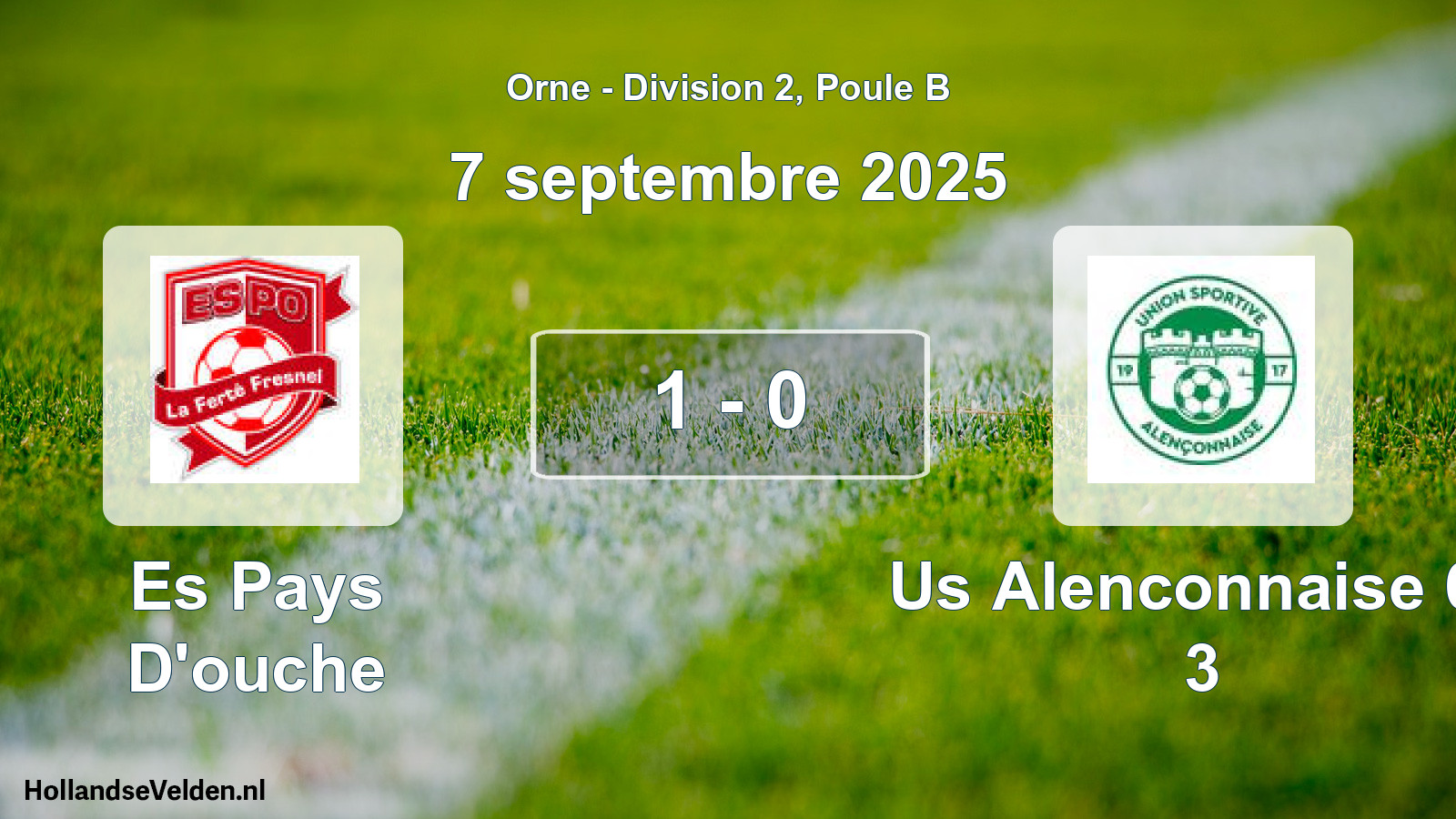 Gespeelde wedstrijd: Es Pays D'ouche - Us Alenconnaise 61 3 1 - 0 (7 september 2025)