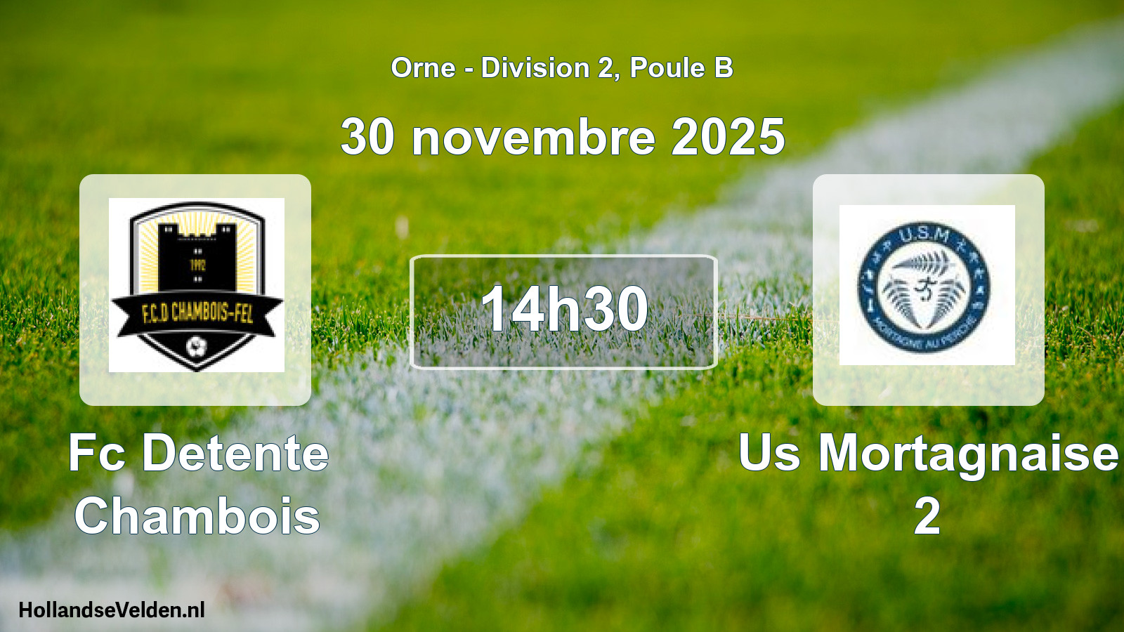 Scheduled Match: Fc Detente Chambois - Us Mortagnaise 2 (30 November 2025)