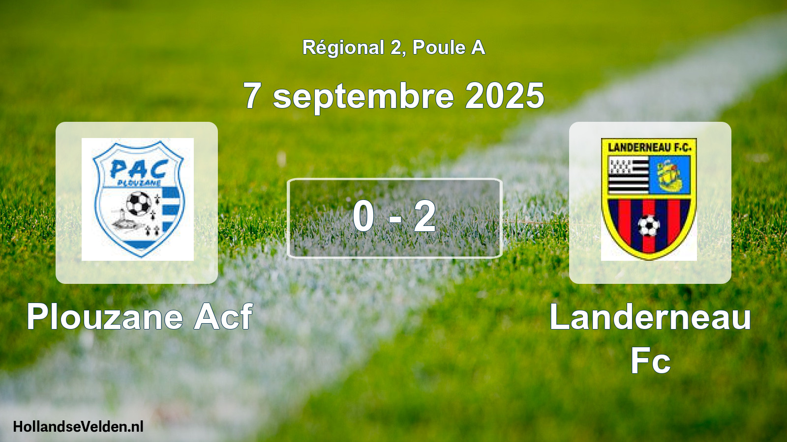 Gespeelde wedstrijd: Plouzane Acf - Landerneau Fc 0 - 2 (7 septembre 2025)