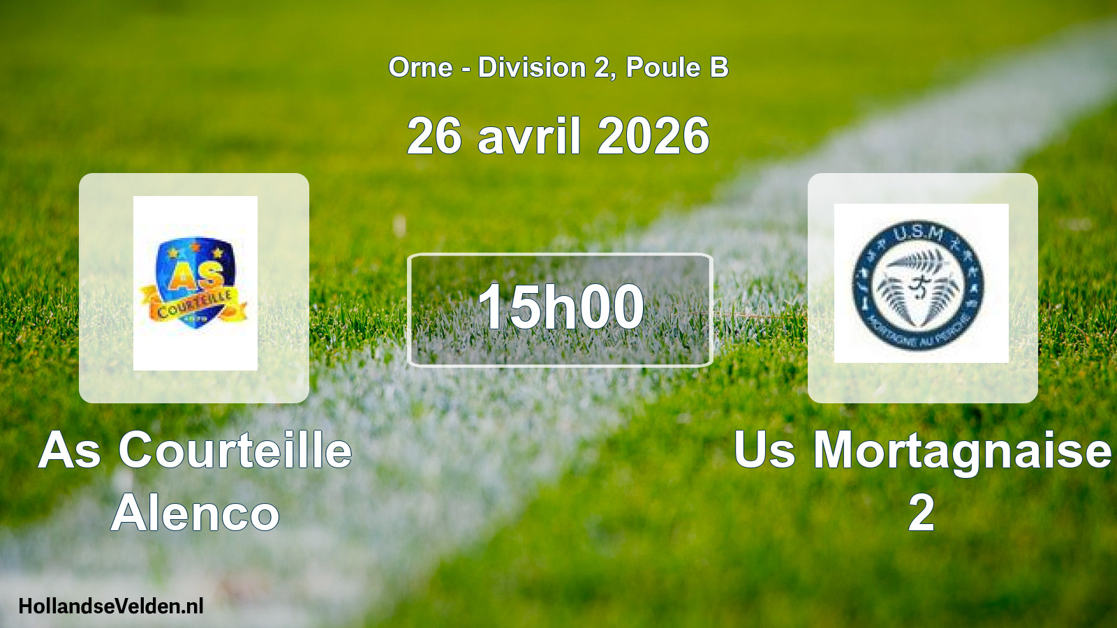 Scheduled Match: As Courteille Alenco - Us Mortagnaise 2 (26 April 2026)
