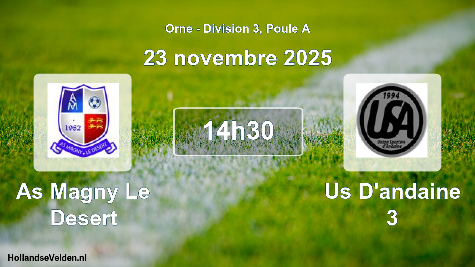 Scheduled Match: As Magny Le Desert - Us D'andaine 3 (23 November 2025)