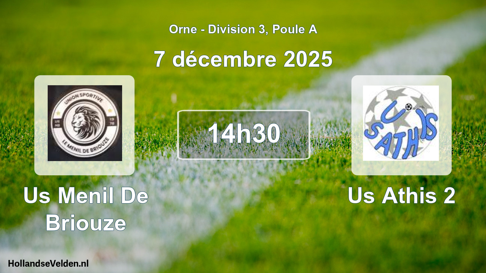 Geplande wedstrijd: Us Menil De Briouze - Us Athis 2 (7 december 2025)