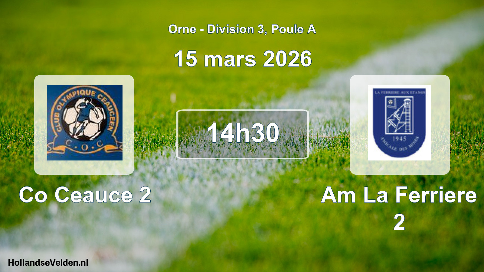Geplande wedstrijd: Co Ceauce 2 - Am La Ferriere 2 (15 mars 2026)