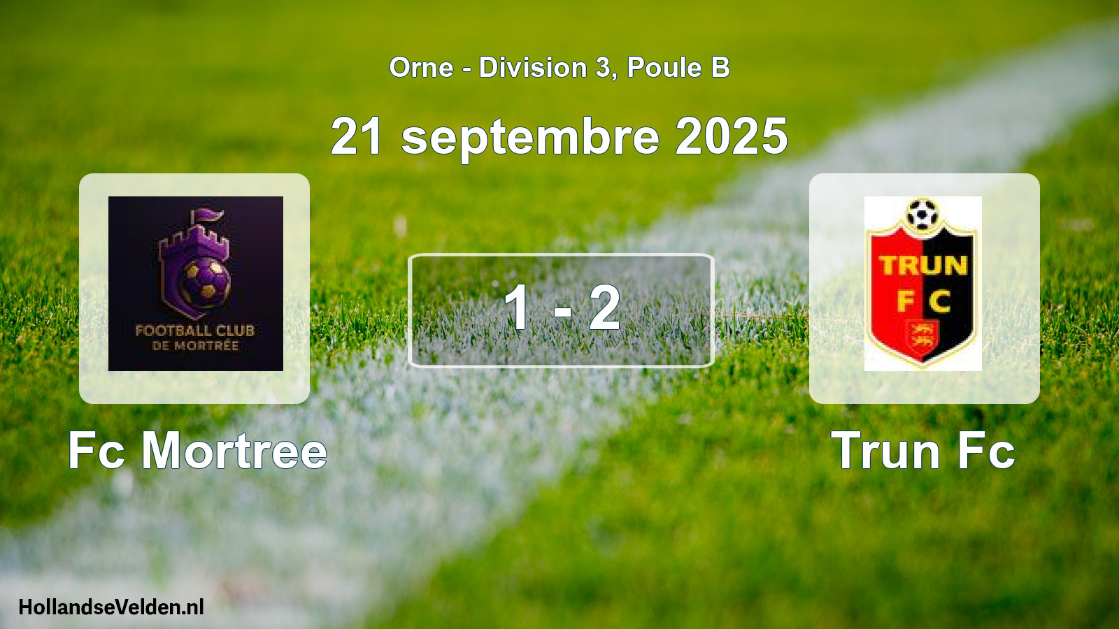 Gespeelde wedstrijd: Fc Mortree - Trun Fc 1 - 2 (21 septembre 2025)
