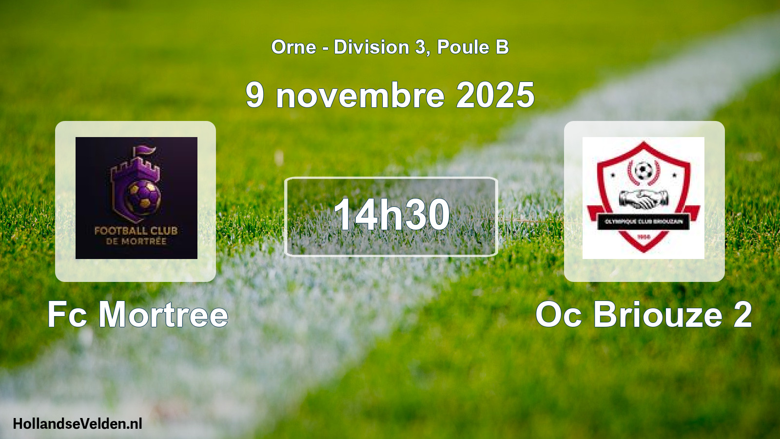 Scheduled Match: Fc Mortree - Oc Briouze 2 (9 November 2025)