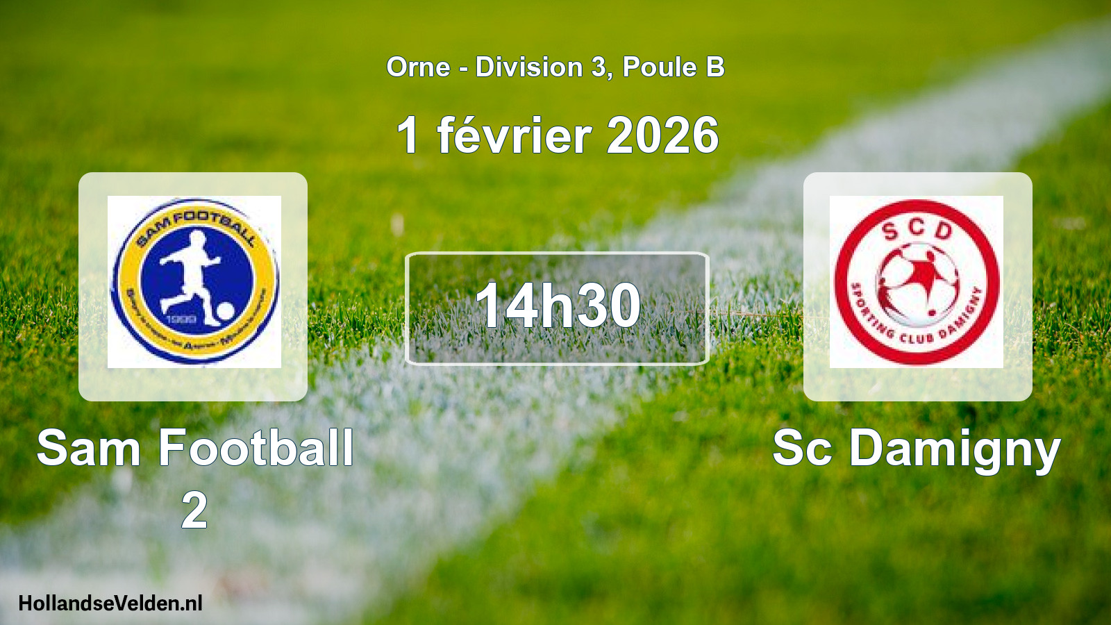 Scheduled Match: Sam Football 2 - Sc Damigny (1 February 2026)