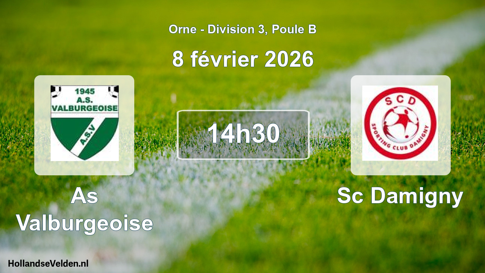 Geplande wedstrijd: As Valburgeoise - Sc Damigny (8 février 2026)