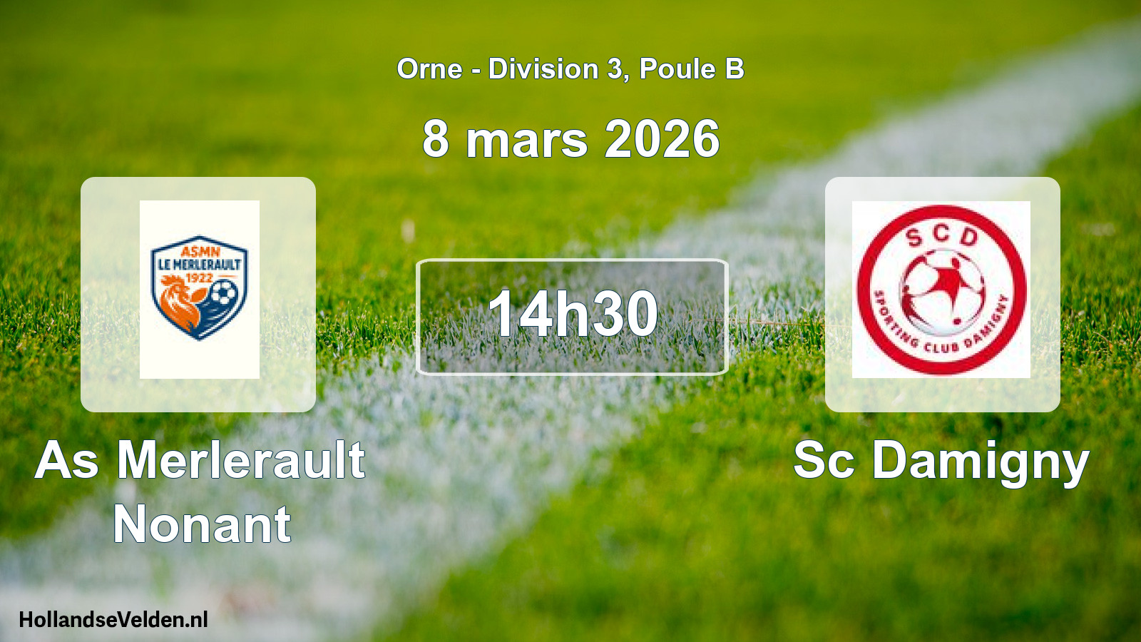 Geplande wedstrijd: As Merlerault Nonant - Sc Damigny (8 maart 2026)