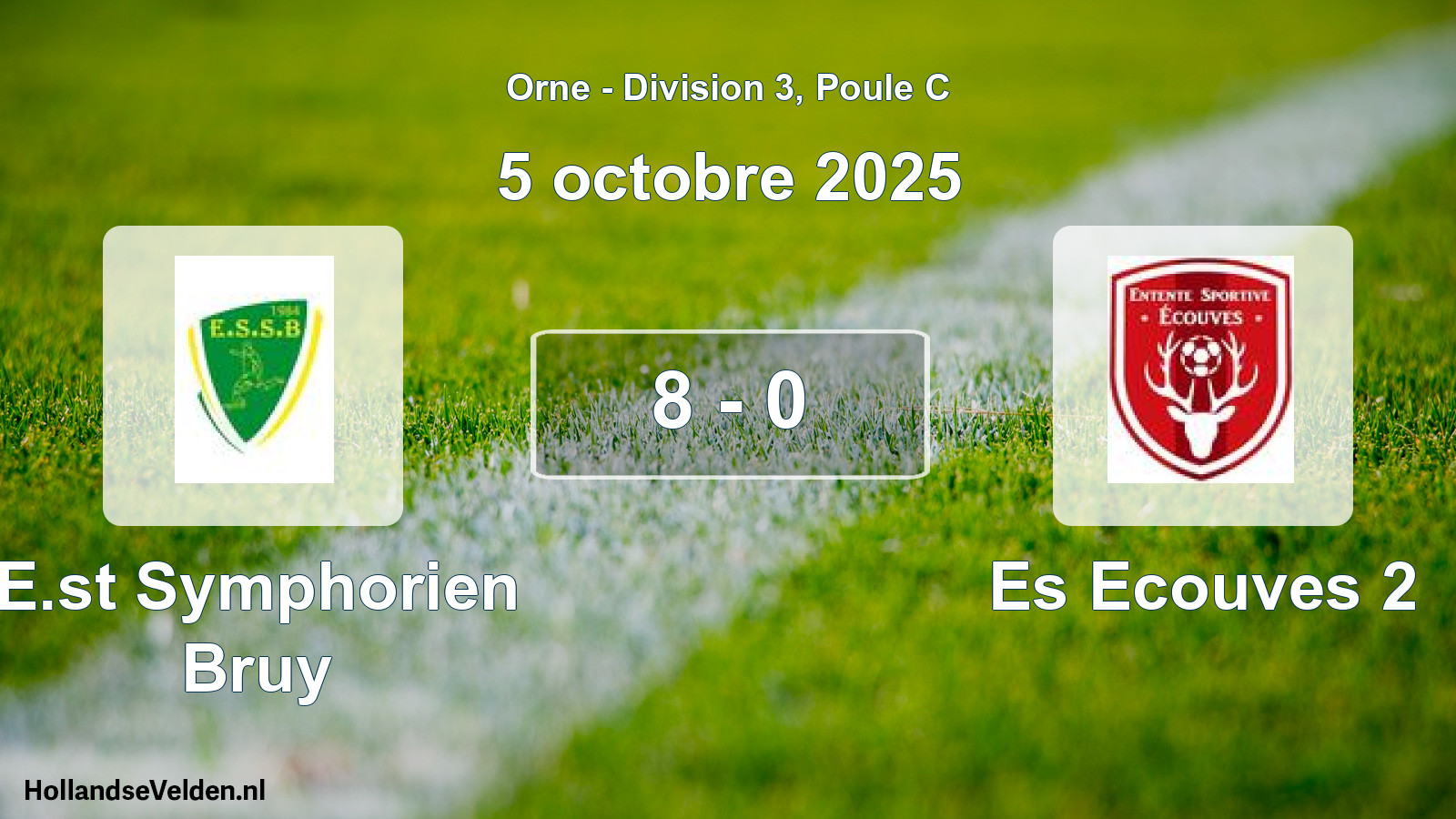 Total number of matches played: E.st Symphorien Bruy - Es Ecouves 2 8 - 0 (5 October 2025)