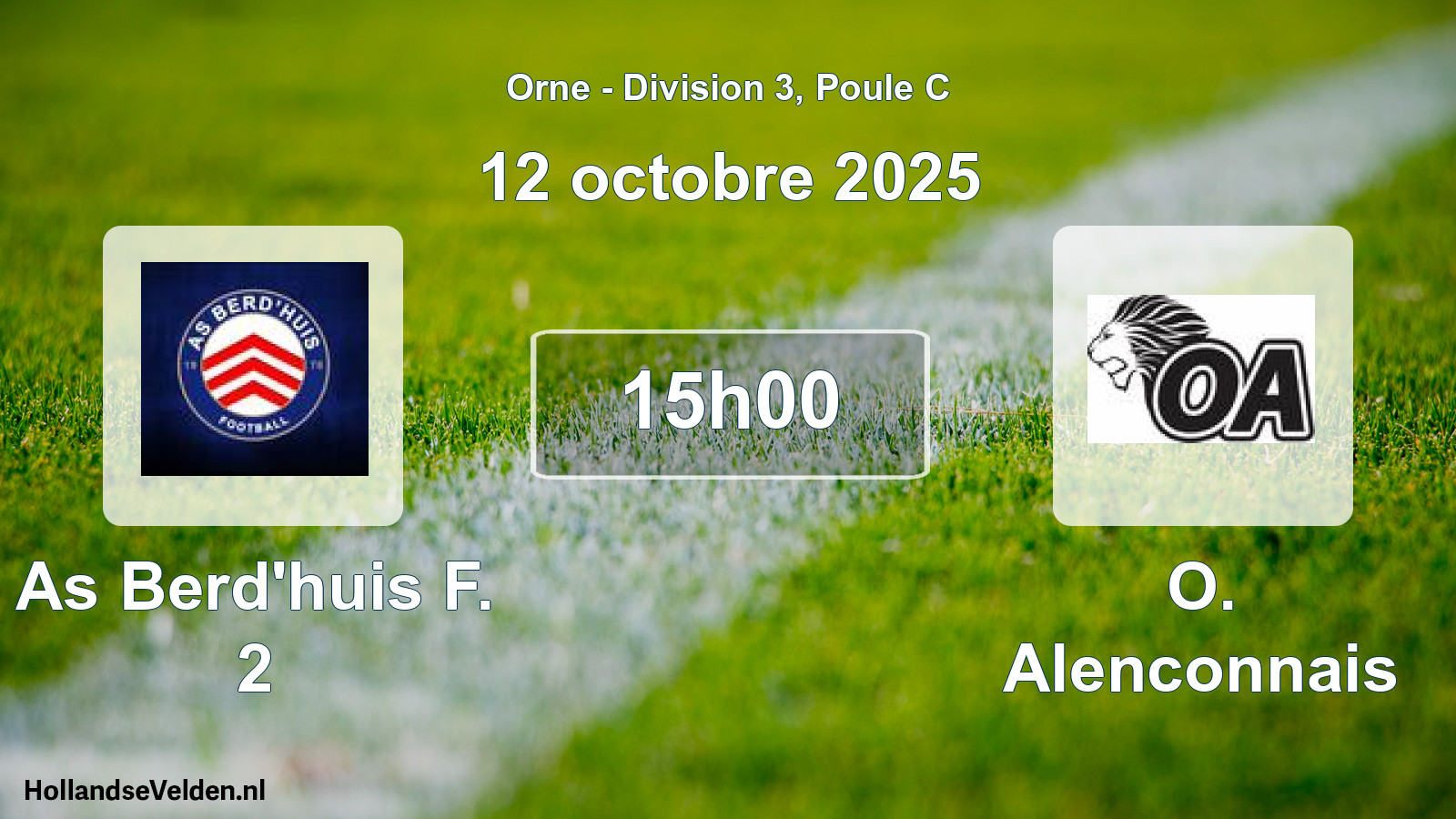 Scheduled Match: As Berd'huis F. 2 - O. Alenconnais (12 October 2025)
