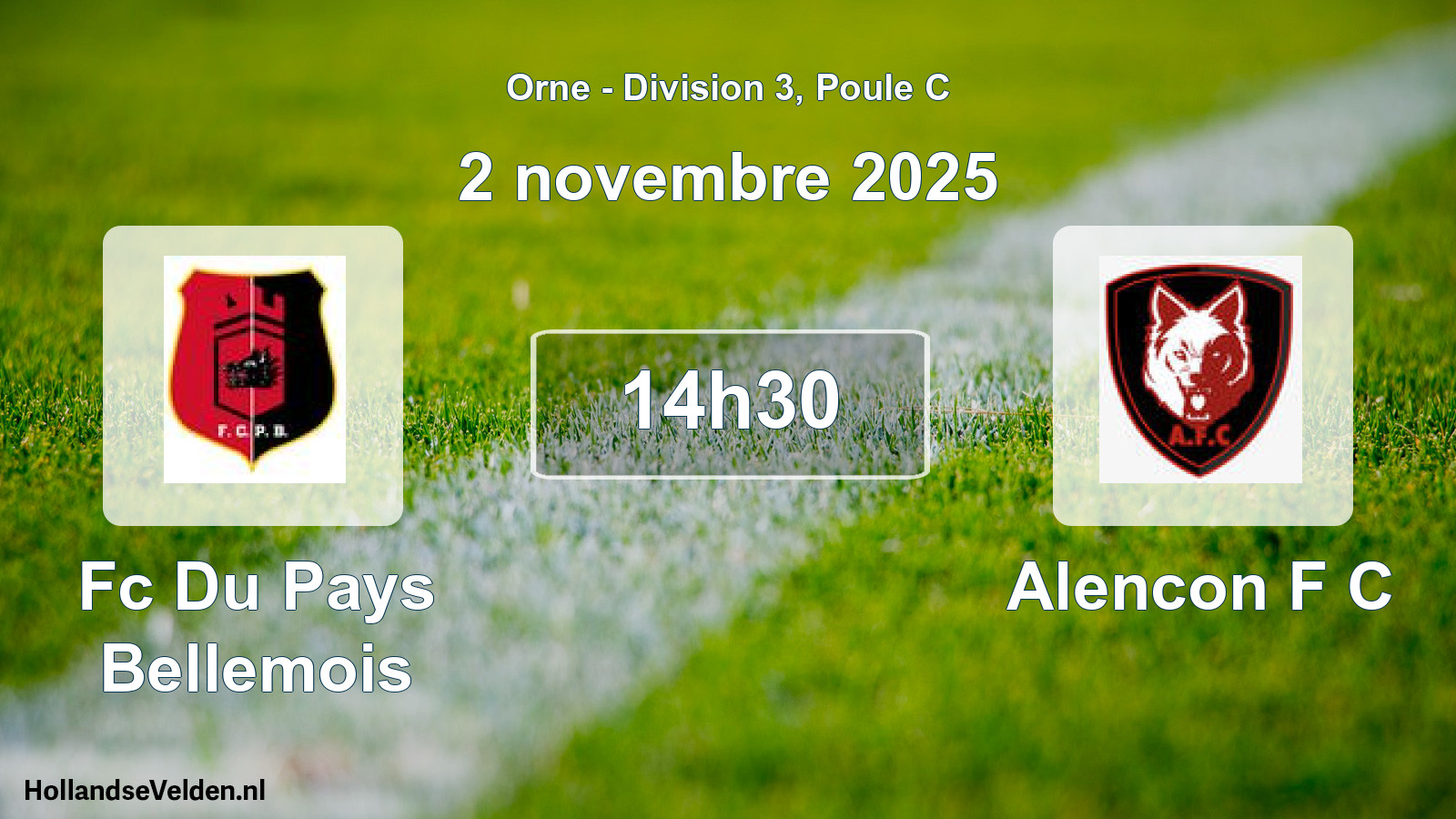 Scheduled Match: Fc Du Pays Bellemois - Alencon F C (2 November 2025)