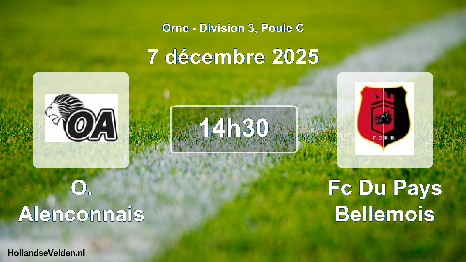 Geplande wedstrijd: O. Alenconnais - Fc Du Pays Bellemois (7 december 2025)