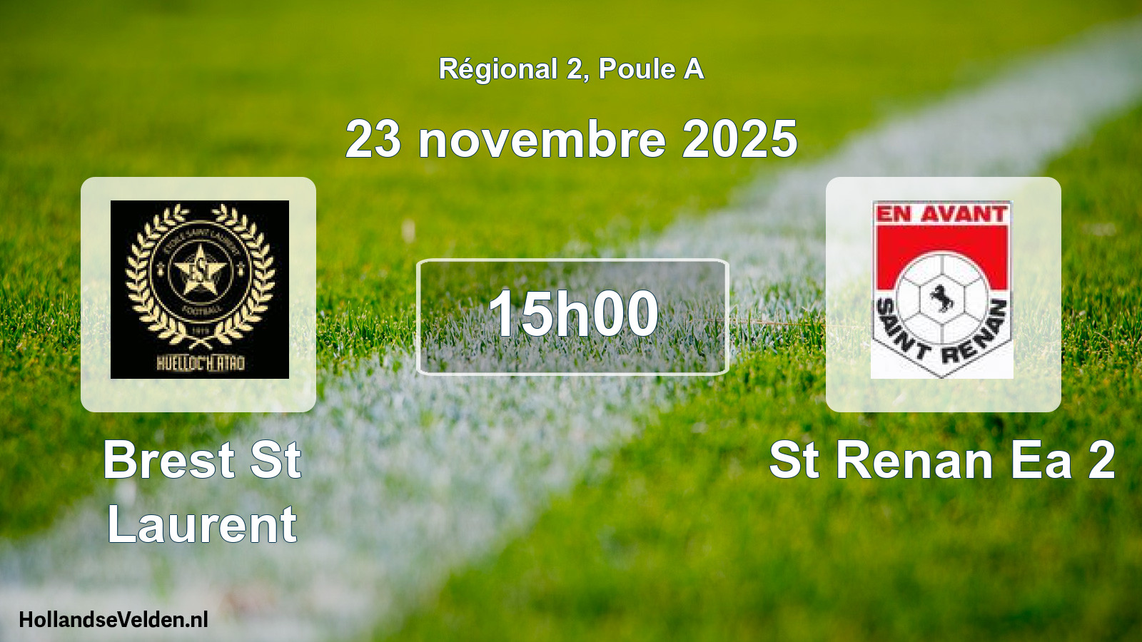 Geplande wedstrijd: Brest St Laurent - St Renan Ea 2 (23 novembre 2025)